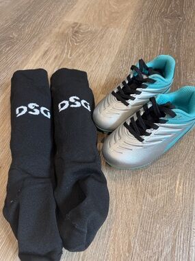 Kids DSG Soccer Cleats and Shin Guards